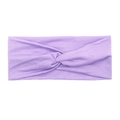 Elastisches lila Yoga-Stirnband für Damen mit stilvollem Knotendesign in Bonbonfarbe - Lavendel