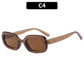 Vintage-Sonnenbrille mit ovalem Rahmen in Bernstein-Schildpatt und braunen Gläsern - Transparenter Tee-Rahmen Tee-Gläser