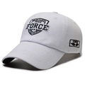 White vintage cotton baseball cap with New York 1985 Force shield embroidery - White Black Embroidery