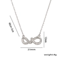 Silver infinity pendant necklace with sparkling stones, minimalist style for women - Pave Infinity Style (346) / Silver