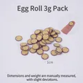Miniature omelet rolls polymer clay slices for DIY slime making 3g bag 1cm diameter - 1cm Egg Roll - Polymer Clay (3g Bag)