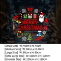 Cartoon Santa Christmas window static sticker size chart and application display guide - Static Cling No Glue / 40*40cm
