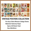 Papel de scrapbooking vintage con 60 pósteres retro clásicos para diario - Póster Moderno