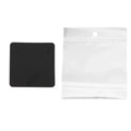 Tarjeta de exhibición de joyas negra con bolsa de embalaje de plástico transparente sellable - Tarjeta Y Bolsa (H0390) / 50 Piezas / Negro (5x5cm)