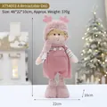 Poupée de Noël télescopique rose en peluche, décoration de fête de 48cm de hauteur - Rose-Garçon-Télescopique