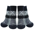 Calzini impermeabili per cani con motivo argyle e suole in gomma antiscivolo grigie - XS / Zampa Argyle Grigio