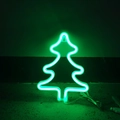 Close-up of green LED neon Christmas tree light with USB cable and hanging hook - Christmas Tree Green