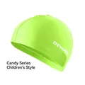 Neon green stretch fabric swimming cap for children with comfortable durable material - Candy Series Neon Green Kids