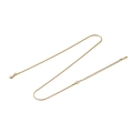 Collana a catena serpente dorata minimalista con chiusura a moschettone e estensione - Collana a Catena a Serpente Spessa Dorata (YX15666D0W0) / 40+5cm