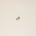 18K gold-plated stainless steel pendant with rectangular clear birthstone zircon - April-Pendant(White Zirconia/Clear)
