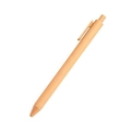 Modern orange matte push-button ballpoint pen with minimalist plastic barrel and clip - Caramel color