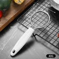 Mini colador de acero inoxidable con mango blanco y 6,9 cm de diámetro para cocina - Mango de Plástico Blanco Pequeño (7 cm)