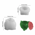 Silikonform für Beeren-Pflanzentöpfe mit Größenangaben von 6,5 cm und 7,9 cm - Blütencluster-Aufbewahrungsbecher (Boden + Deckel)