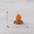 Miniature resin campfire figurine with orange flames and brown logs for Christmas decor - No. 10 Bonfire
