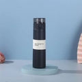 Matte black 250ml mini pocket vacuum bottle with a convenient pop-up lid and straw - Classic Black 250ml
