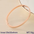 Brazalete ovalado de acero inoxidable oro rosa pulido con medida de 59x50mm - Oro Rosa (KB190293-SP)