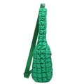 Sac bandoulière vert vif avec texture matelassée à bulles et sangle réglable - Vert