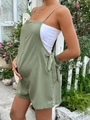 Pagliaccetto premaman verde oliva con vita regolabile per l'estate all'aperto - 2XL / Verde