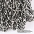 Faceted white gold wheel-shaped crystal beads in bulk for DIY jewelry making - 127 White K