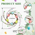 Easter egg candle ring wreath with colorful berries and branches for spring table decor - 6 Easter Eggs Candle Ring 10cm