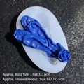 Molde de silicona azul para decoración floral de uñas DIY con medidas - 4# Zapatos de Ballet / Transparente
