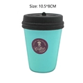Squishy slow rebound coffee cup toy in teal and black with custom label 10.5x8cm - Coffee Cup - Blue