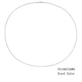 Minimalist round snake chain necklace in steel color with secure lobster clasp finish - 1.5mm/70cm / Steel Color (YX15667)