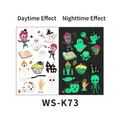 Halloween luminous temporary tattoos for kids with glow-in-the-dark ghosts and pumpkins - 120*76mm / Clown Monster Pattern (WS-K73)