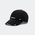 Berretto da baseball nero leggero con ricami bianchi SMFK e X in stile vintage-chic - Nero Fulmine (2)