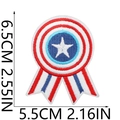 Star-shaped American eagle embroidered patch with red white and blue shield design - Star Medal (C2GQ-13-04)