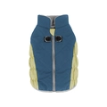 Dikke waterdichte hondenhondervest met fleecevoering en dubbele D-ringsluiting - S / Blauw en Geel