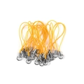 Bulk yellow DIY phone charm cords with silver metal rings for creative craft making - Gold