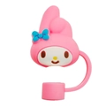 Pink My Melody silicone straw cover with blue bow for 10mm Stanley tumbler cups - Pink Cartoon Rabbit Style (6)
