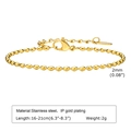 Detail of gold-plated stainless steel 2mm bead chain with lobster clasp and extender - Gold Ball Chain