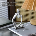 Statuetta astratta di pensatore d'argento per decorazione domestica minimalista nordica - Mini Pensatore Sinistro / Argento
