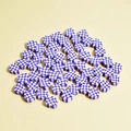Perline a cuore in argilla polimerica a scacchi blu e bianchi 10mm per gioielli fai da te - Viola