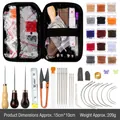 Comprehensive leather repair kit featuring colorful threads and professional sewing tools - EU 35