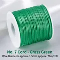 Grass green 1.5mm gradient braided cord, 70m spool for DIY jewelry and crafts - Grass Green