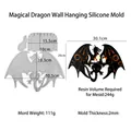 Silikonform für Drachen-Wandkerzenhalter zur Harzherstellung mit dekorativem Beispiel - Drache Wandbehang Silikonform