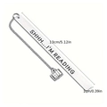 Silver stainless steel bookmark with chain pendant and Shhh... I'm Reading engraving - SHHH... I'M READING (Book Pendant)