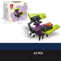 Purple insect building block toy with 23 pieces for creative educational construction - Moth