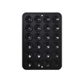Black silicone mobile phone suction cup mount with 24 cups and hanging holes - Thickened Style (24-Suction Cup) / Black