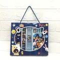 Blue pet-themed stationery gift set featuring cartoon cat and dog illustrations for kids - Dog