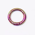 Rainbow plated circular spring gate ring O-ring connector for DIY keychain accessories - 20mm / Dark Red