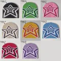 Y2K knit beanies in 8 different colors featuring stylish layered star jacquard patterns - 108