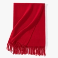 Klassischer roter Schal zum Jahr des Pferdes mit weicher Kaschmir-Textur und Fransen - 70-200 / Rot (Ohne Etikett)