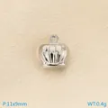 Hollow crown pendant DIY accessory in stainless steel, 11x9mm size for jewelry making - Silver Crown Style (KLJ10082-Z)
