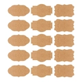Etiquetas irregulares de papel kraft en tres estilos vintage sobre fondo blanco limpio - Papel Kraft Tipo B / 50*30MM (15 Unids/Hoja)