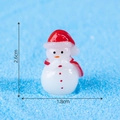 Leuchtender Weihnachts-Schneemann-Miniatur mit rotem Hut, Größe 2,6 cm x 1,8 cm - Schneemann