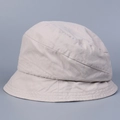 Sombrero de pescador minimalista de algodón lavado beige claro para mujer con sol - M (56-58cm) / Beige